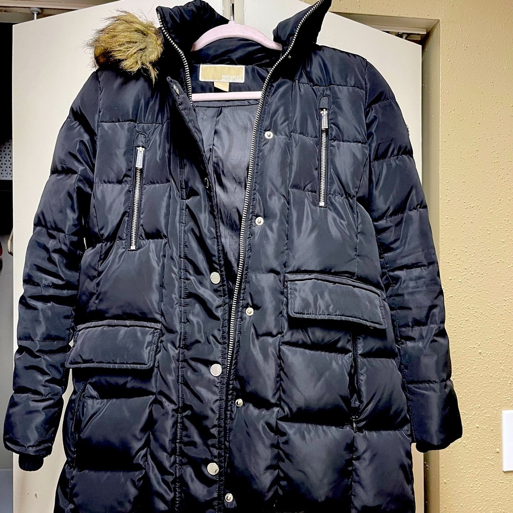 Michael Kors petite medium puffer jacket